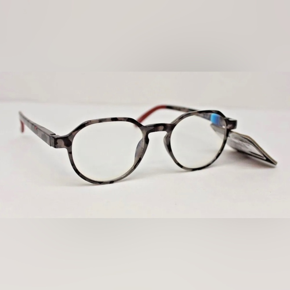 NWT BLUE LIGHT Foster Grant Red & Gray Tortoise Shell Glasses 58698FGX002 SH